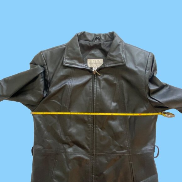 WORTHINGTON Genuine Leather Women's Medium Jacket w/Belt Biker Pockets EUC - Picture 7 of 16